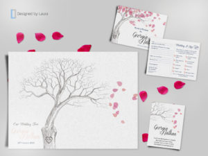 handmade matching wedding stationery