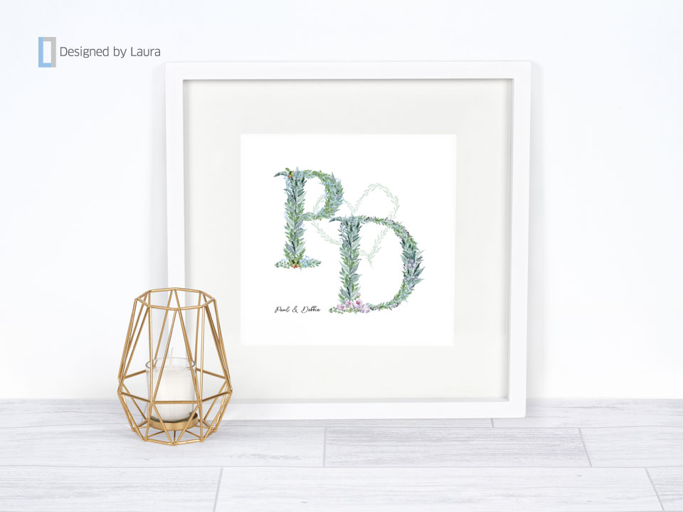 initial print gift