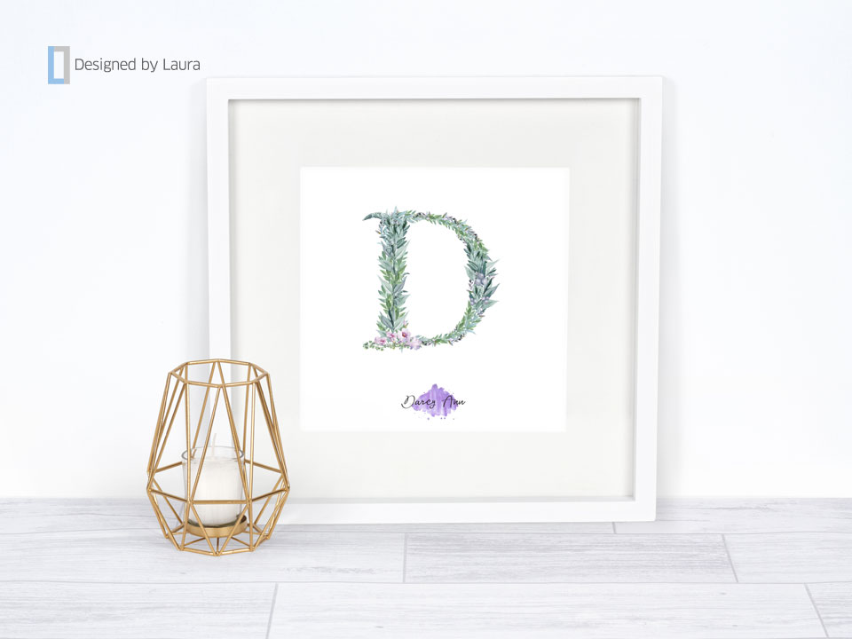 initial print gift