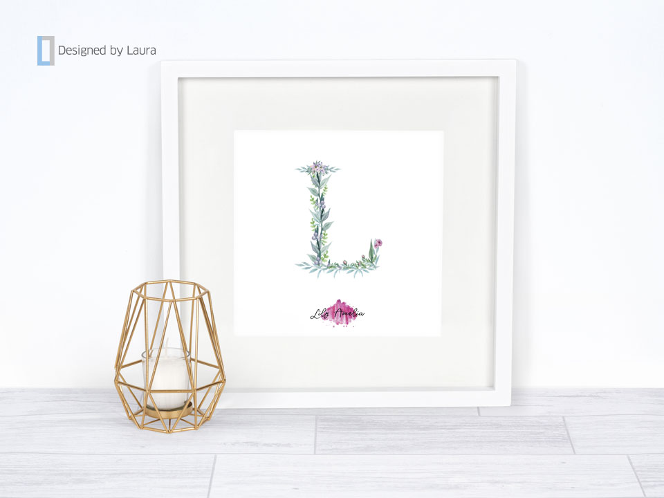initial print gift