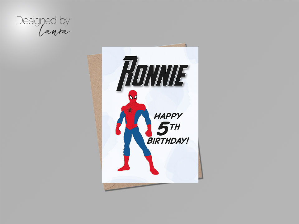 personalised superhero card