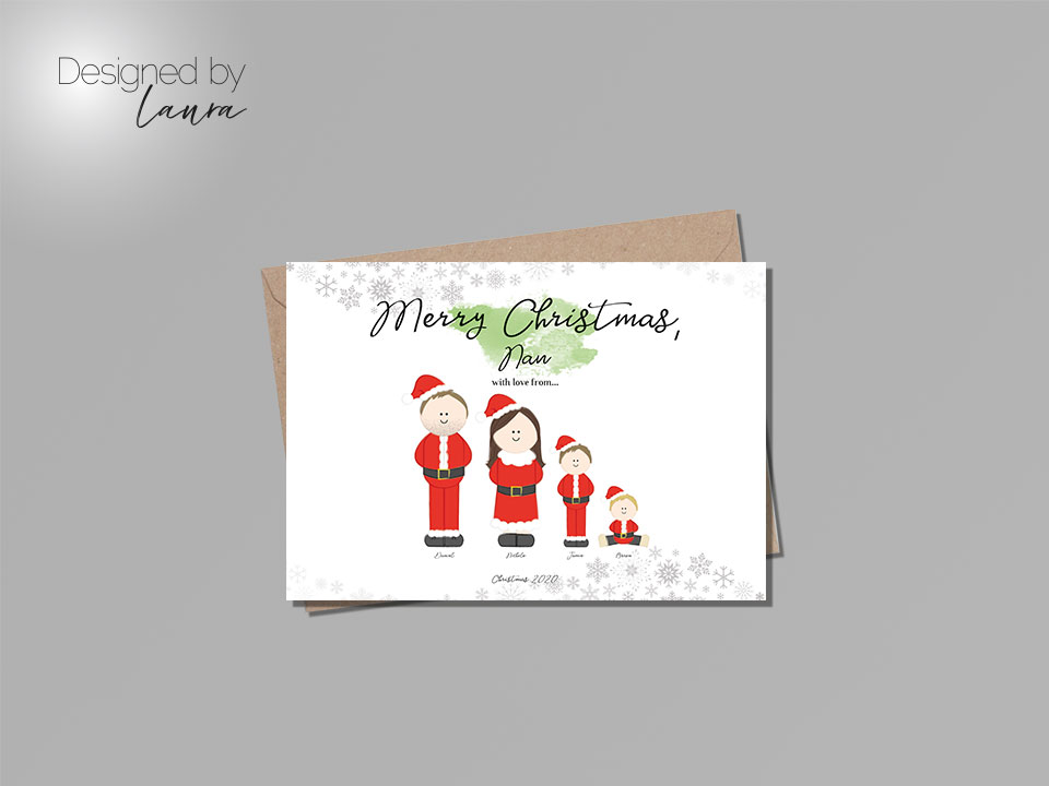 personalised santa christmas card