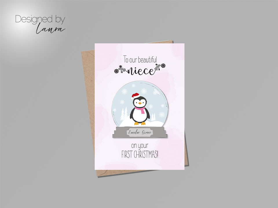 personalised first christmas card