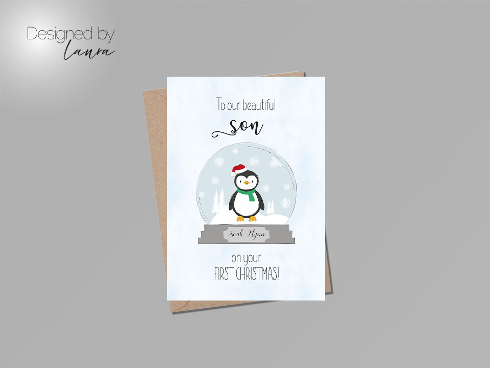 sons first christmas card