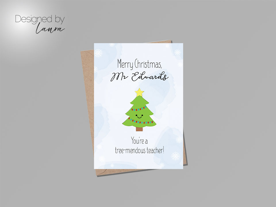 teacher christmas card