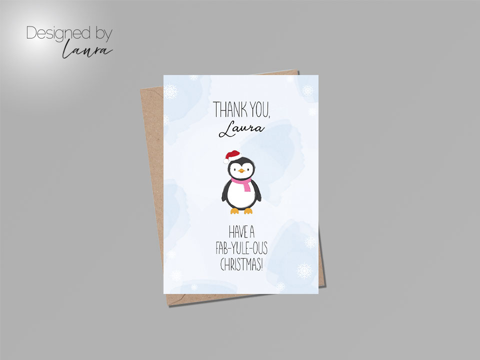personalised teacher christmas card